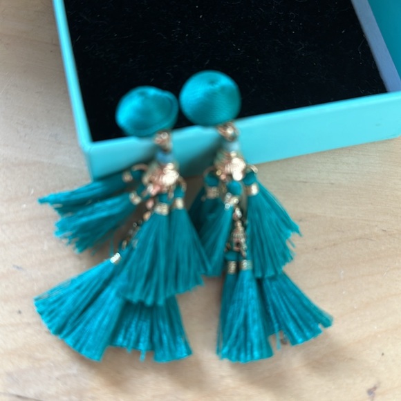 Green/turquoise EARRINGS - Picture 2 of 4